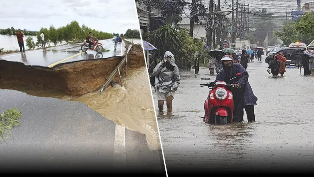Heavy Flooding Overwhelms Bangkok and Central Thailand