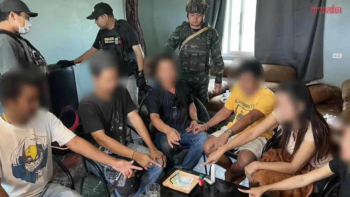 Police Raid Thai-Cambodian Drug Party, Arrest 10