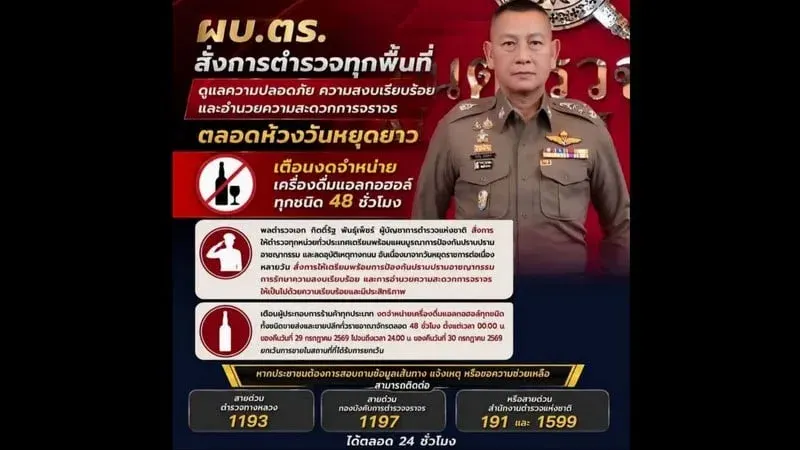 Thailand Begins 48-Hour Nationwide Alcohol Sales Ban