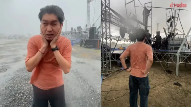 Severe Storm Damages Stage and LED Screens at Kung Suteerat Concert Before Performance