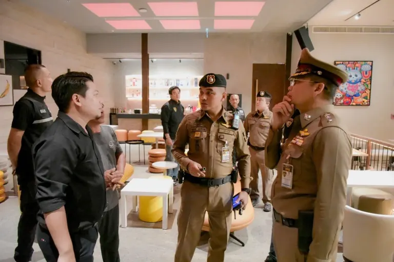 Bangkok Police Inspect Entertainment Venue Fire Safety Standards