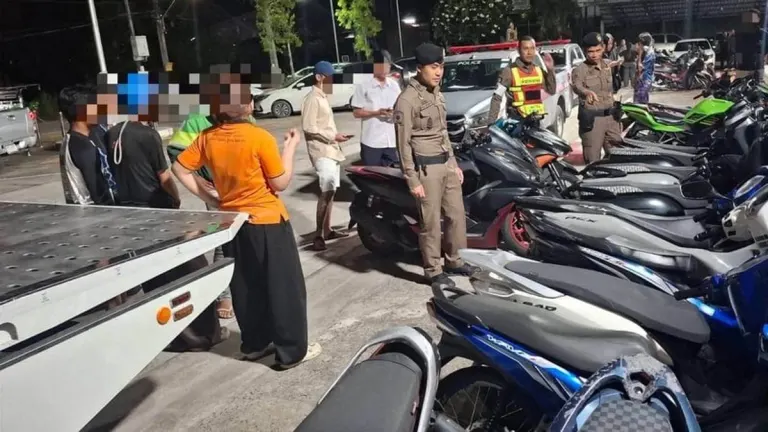 Phuket Police Seize 10 Modified Motorbikes