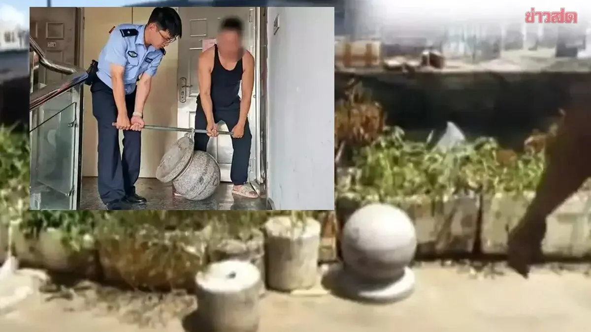 Chinese Man Steals 75kg Stone for Social Media Stunt