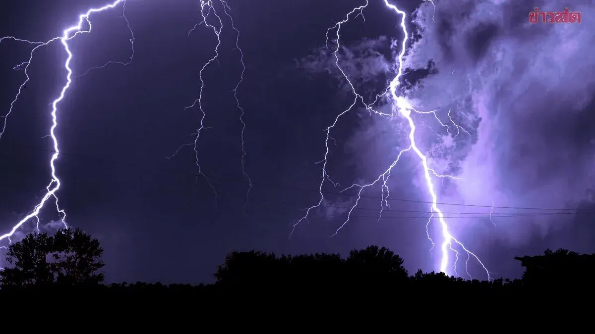 Meteorological Department Warns of Severe Thunderstorms Across Thailand; Risk of Lightning and Strong Gusty Winds