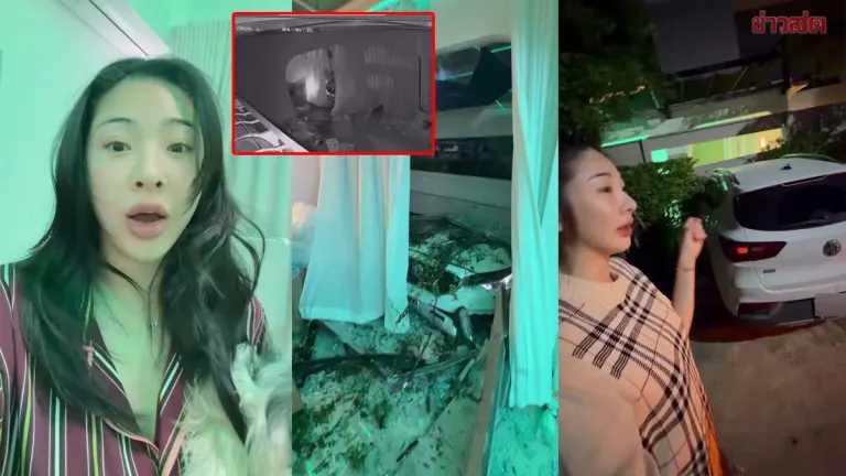 Famous Influencer 'Nee' Shocked as Car Crashes Through Her Home While She Sleeps