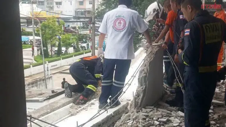 Concrete Slab Kills One, Injures Another in Bangkok