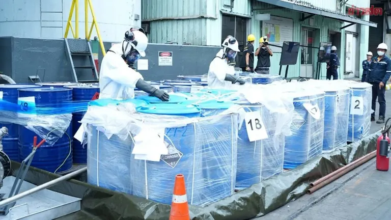 Thailand Destroys 68 Tons of Drug Precursor Chemicals