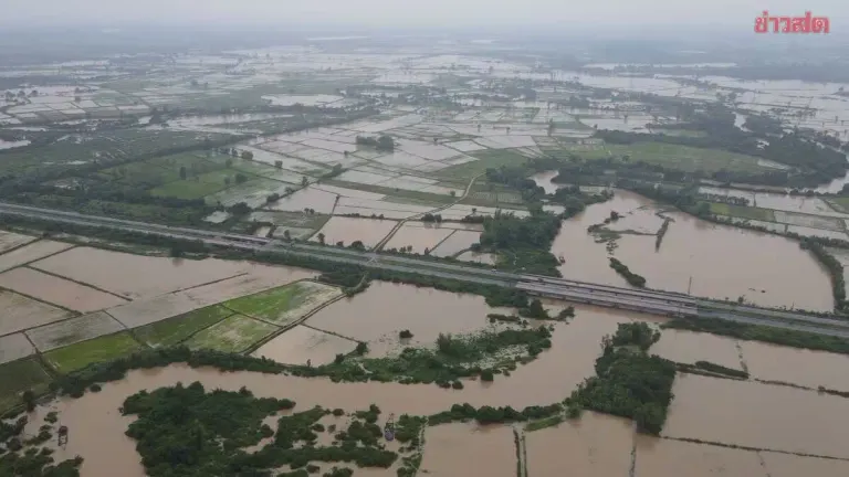 Yasothon Raises Flood Alert as Waters Overflow Into Agricultural Areas