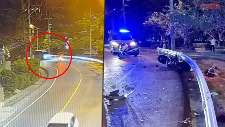 Tragic Phuket Accident: Dutch Motorcyclist Loses Control on Curve, Collides with Van; French Female Passenger Thrown from Road and Dies