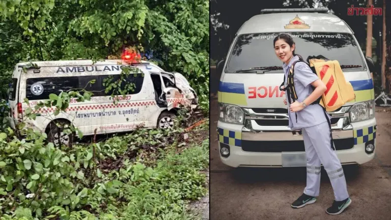Tribute to 'Khun June,' Emergency Medical Technician at Nam Phad Hospital, Dies in Accident While Responding to Emergency Call