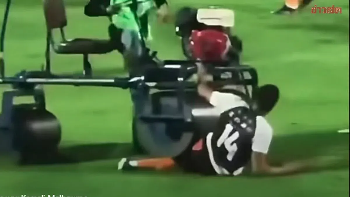 Lawnmower Hits Former Thai League Star During Warm-Up