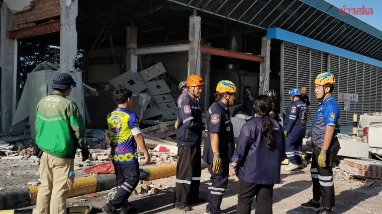 Electrician Dies in NGV Station Explosion in Chonburi