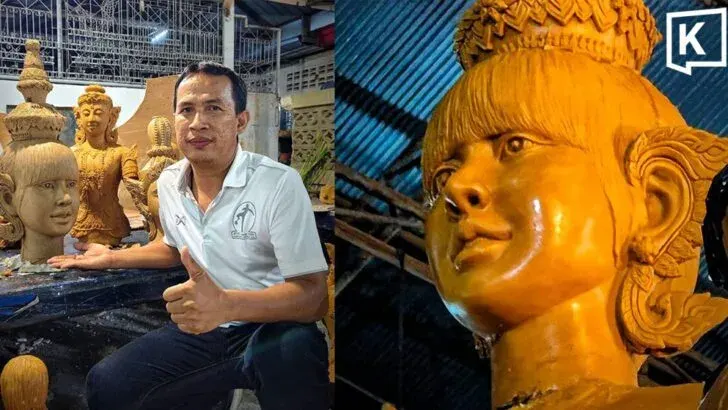 Lisa Wax Figure Stars in Thai Candle Festival