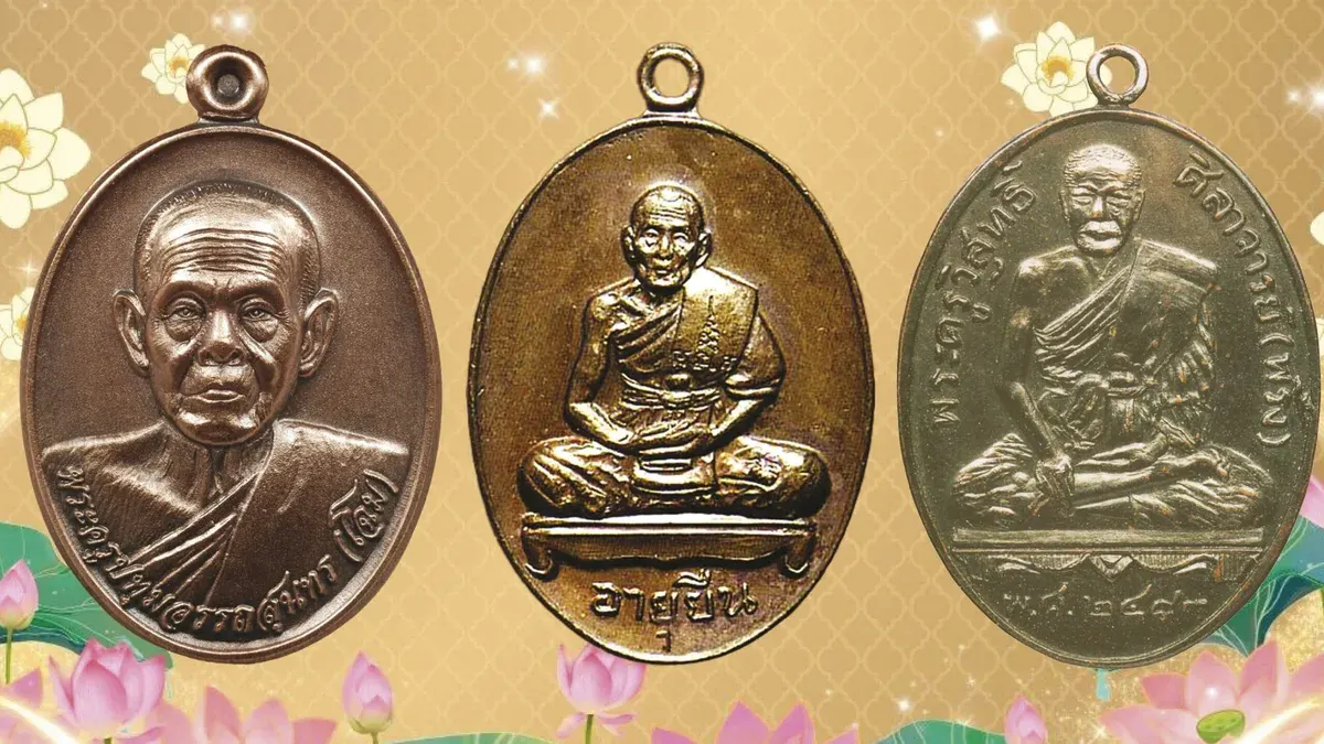 Rare Longevity Amulets from Revered Monk Luang Pu Si