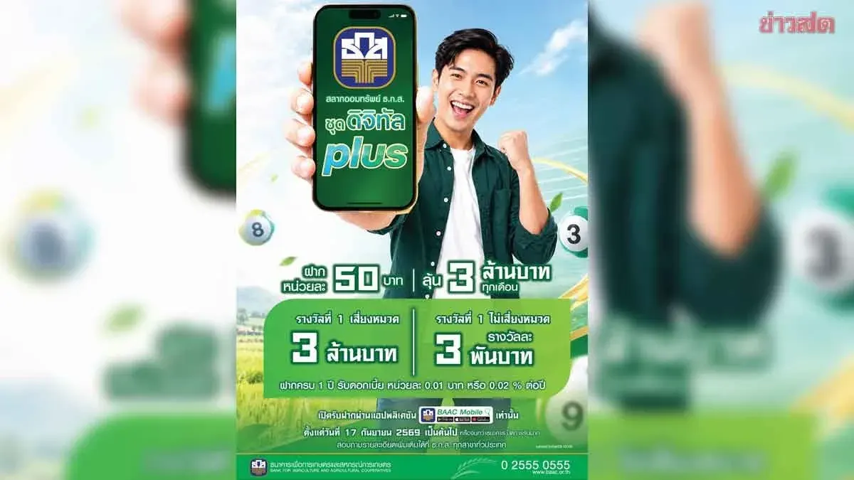 BAAC Launches Digital Savings Lottery at 50 Baht
