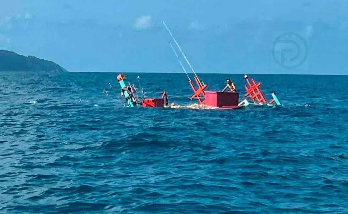 Stolen Fishing Boat Sinks Off Phuket Coast