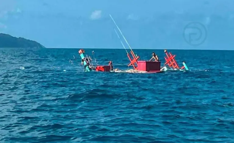 Stolen Fishing Boat Sinks Off Phuket Coast