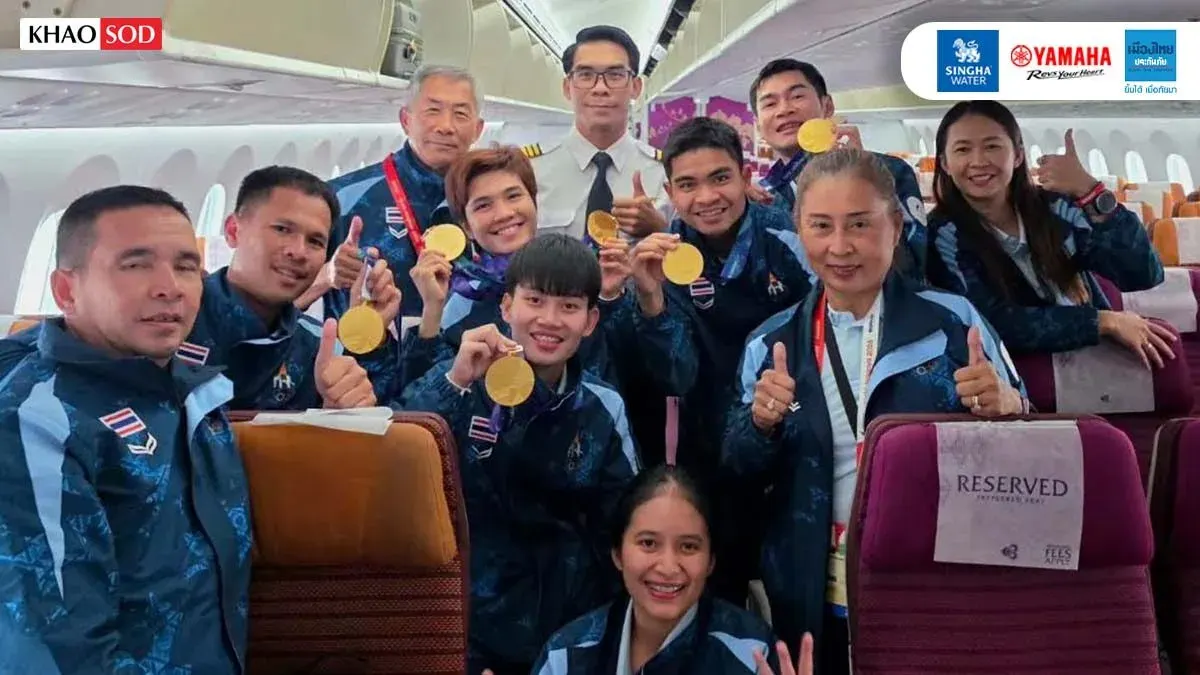 Thai Teqball Team Returns Home with Three Asian Games Golds