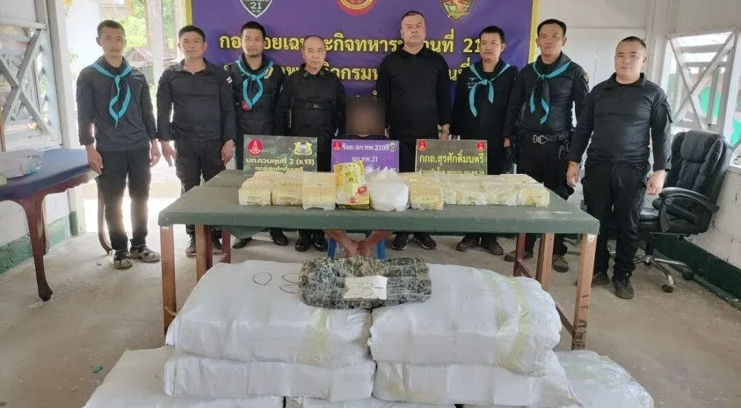 Army Rangers Arrest Laotian Suspect with 249 kg of Crystal Meth Along the Mekong River
