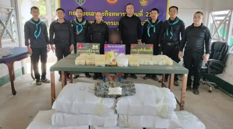 Army Rangers Arrest Laotian Suspect with 249 kg of Crystal Meth Along the Mekong River