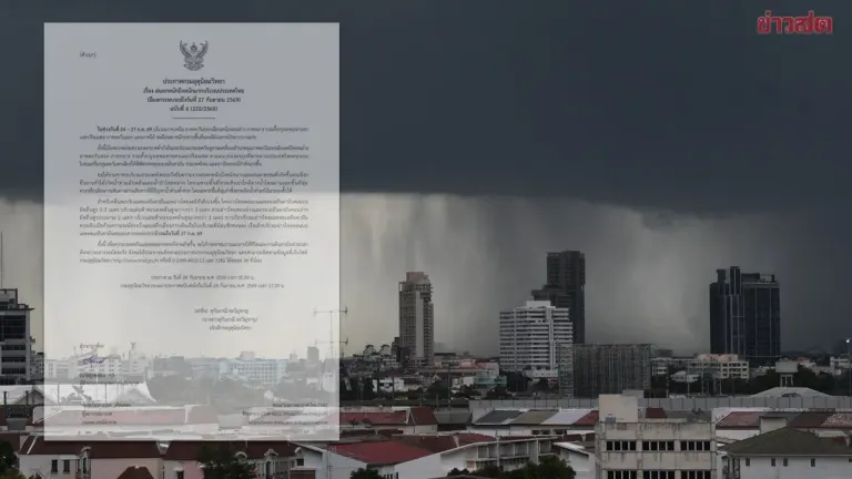 Thailand Issues Severe Weather Alert for Heavy Rain and Flooding