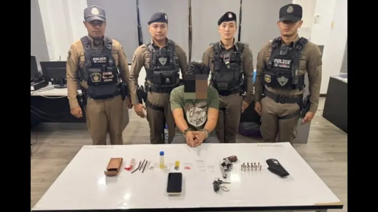Police Seize Meth, Gun at Phuket Checkpoint