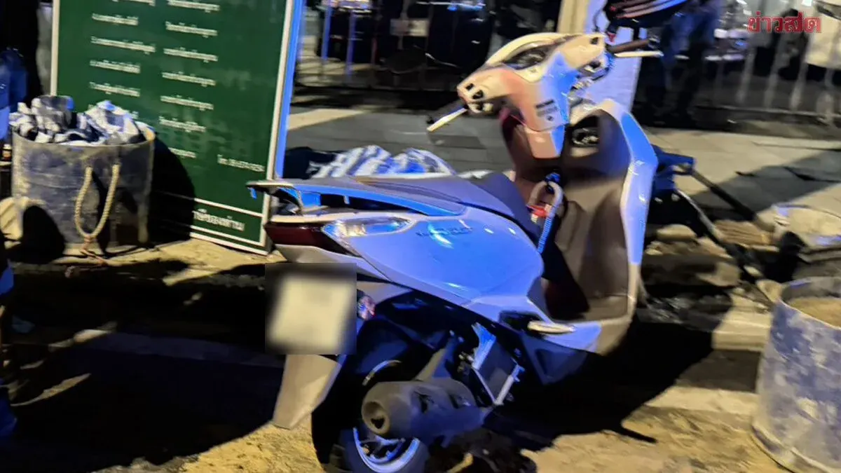 White Toyota Fortuner Opens Fire on Motorcycle Rider in Bangkok