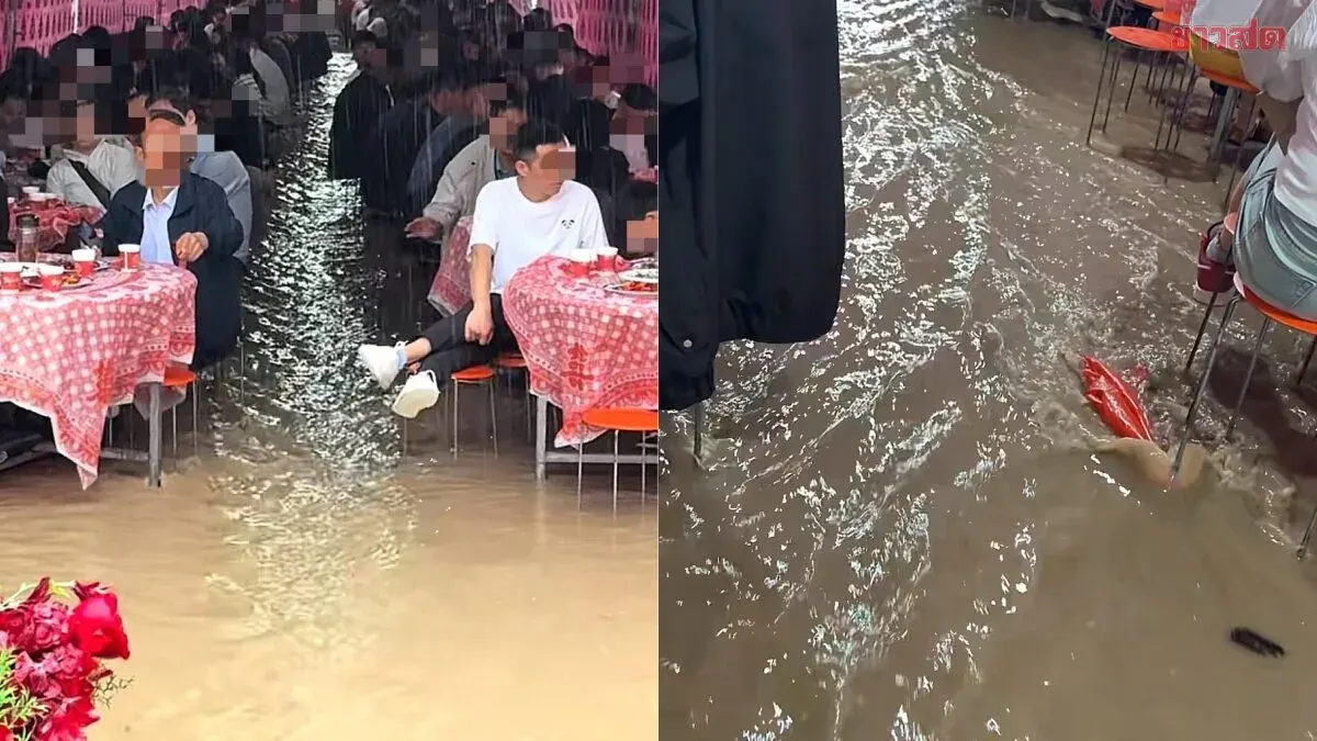 Viral Wedding Defies the Downpour: Bride, Groom, and Guests Keep Celebrating Through the Floods