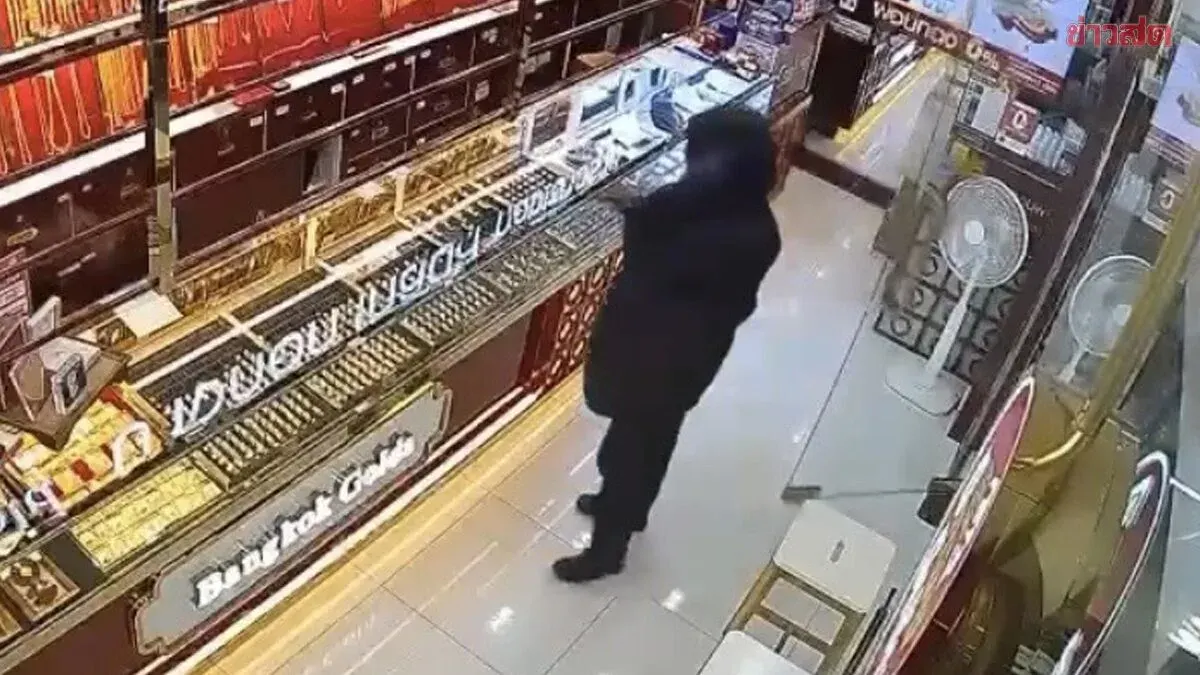 Man Arrested in Gold Shop Robbery Worth 3.5 Million Baht