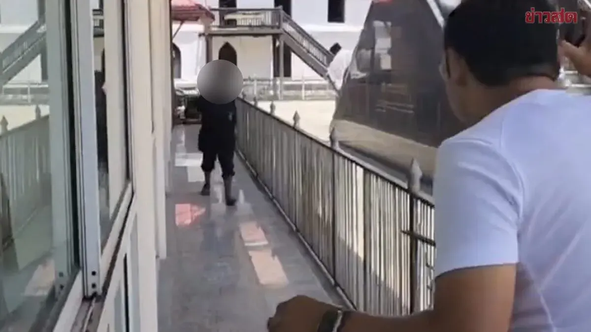 Temple Brawl: Topless Rider Shouts, Woman Brandishes Iron Rod