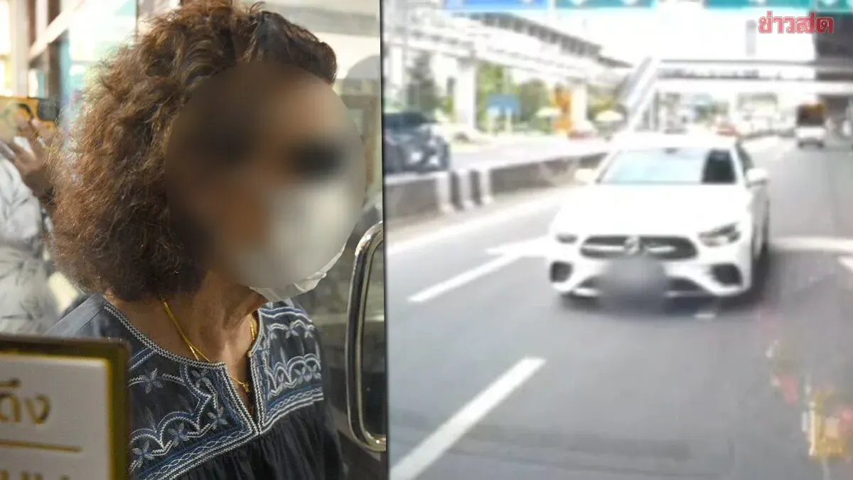 77-Year-Old Driver Faces Charges After Driving Mercedes Backwards on Bangkok Road