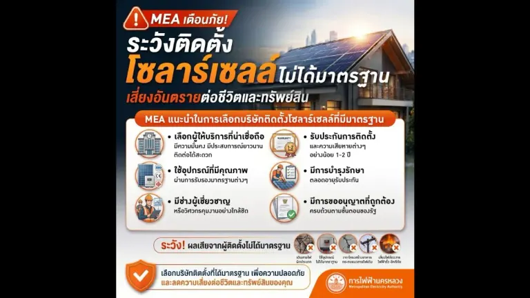 Check Before Installing Solar Panels: MEA Warns Against Poor Choices That Cost Money and Risk Electrical Hazards