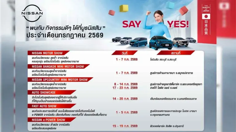 Nissan Launches July Nationwide Roadshow With 'Say Yes' Campaign