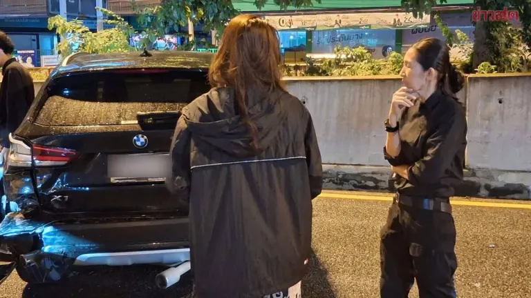 Multi-Vehicle Pileup on Nakhon In Road in Nonthaburi