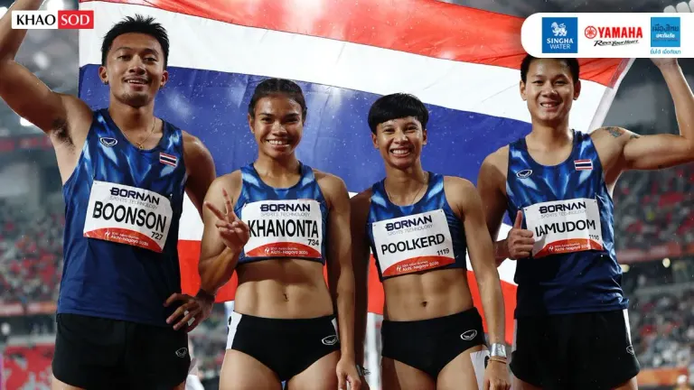 Thai Mixed Relay Team Wins Silver at Asian Games 2026