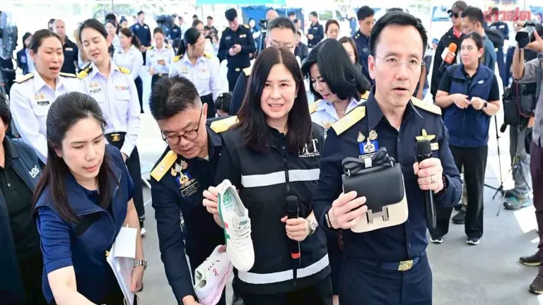 Trade and Customs Seize 1.3 Billion Baht in Counterfeit Origin Goods