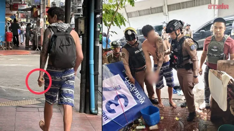 American Arrested After Slashing Officer During Bangkok Convenience Store Robbery