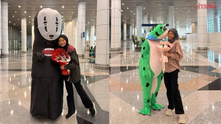 Malaysian Husband Surprises Wife With Costumes at Airport