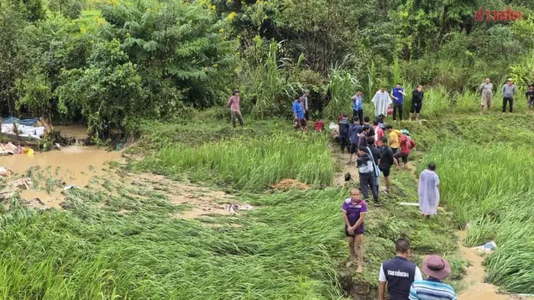 Flood Traps Woman in Mud, Causes Drowning in Chiang Mai
