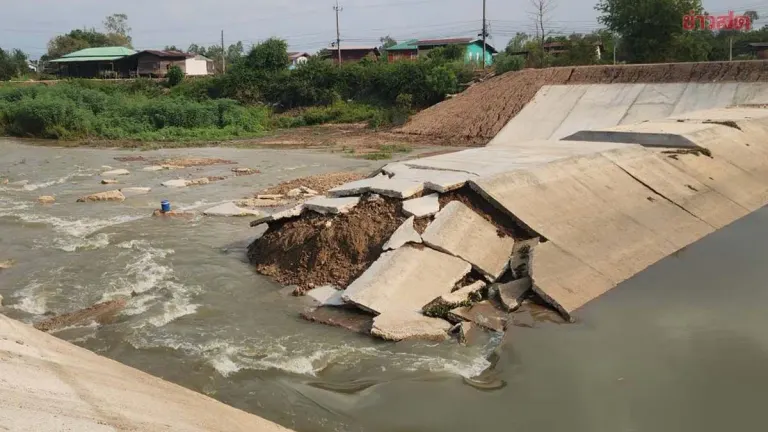 Phichit Ombudsman Office Investigates Spillway Collapse Just 2 Months After Completion
