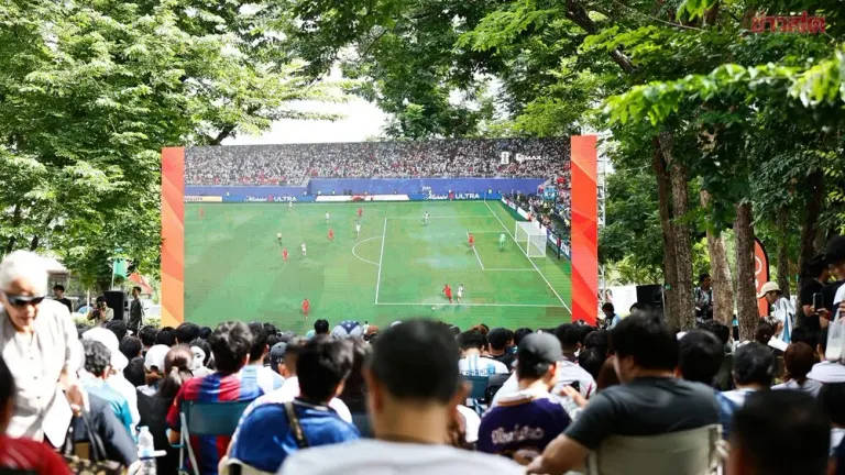 Thai Football Fans Pack Railway Park for World Cup 2026 Viewing