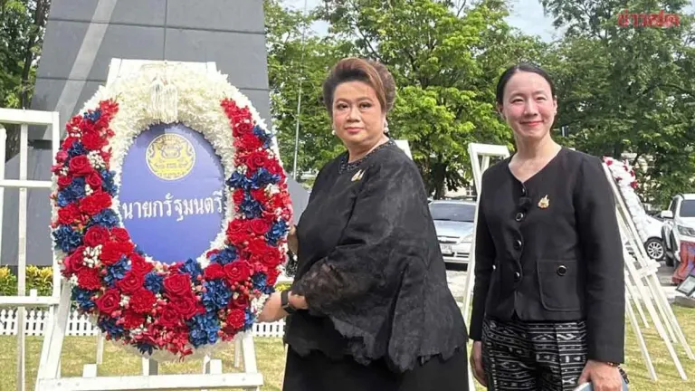 Suphamas Lays Wreath Commemorating 34 Years of May Democracy Uprising, Affirms Government Listens to Differing Views Without Violence