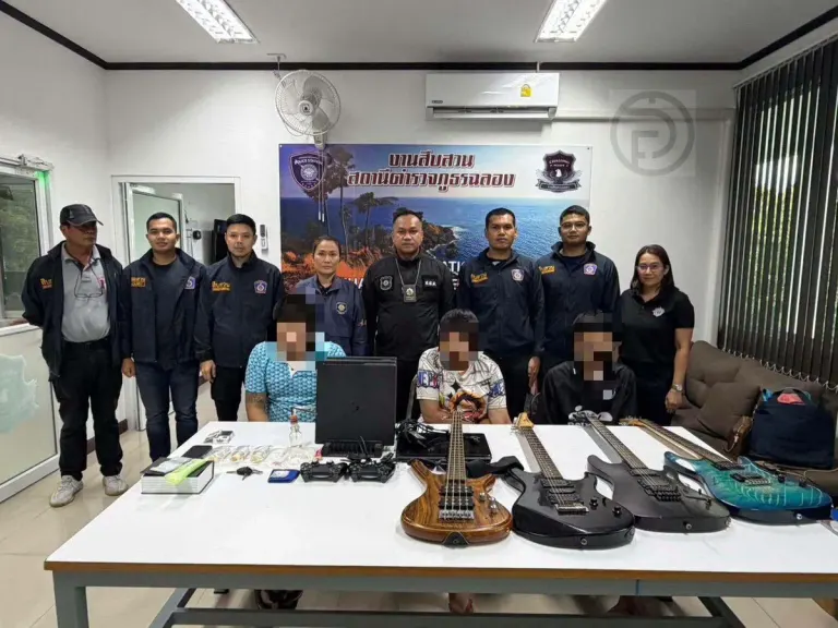 Three People Arrested with Drugs and Assets Worth Over 300,000 Baht Seized in Chalong