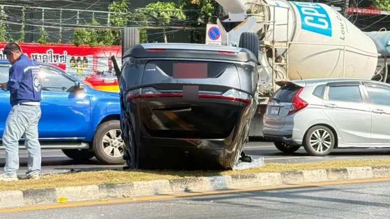 Brand New Car Flips Over on Slight Hill Just Hours After Leaving Showroom, Badly Damaged