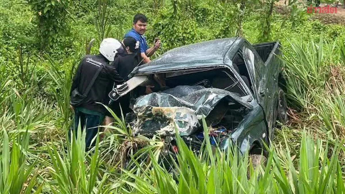 Tragic Pickup Truck Collision at Khao Noi Intersection in Chumphon Leaves 6 Dead, 3 Injured