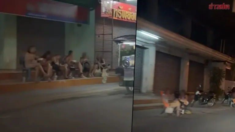 Women Seen Flagging Down Cars at Rangsit Roadside