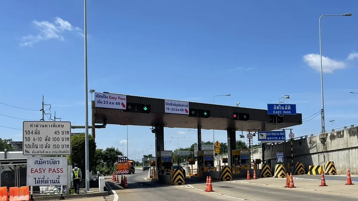 New Easy Pass Lane Opens at Chiang Rak Tollbooth