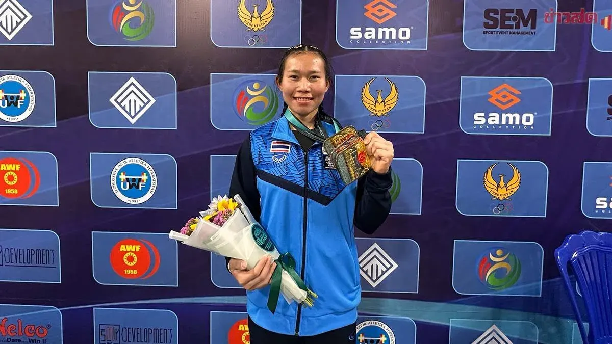 Thai Weightlifter Natchaa Wins Two Gold, One Bronze at Asian Youth Championships