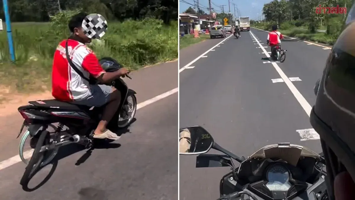 Teen Flees Police on Honda Wave Despite Blown Rear Tire