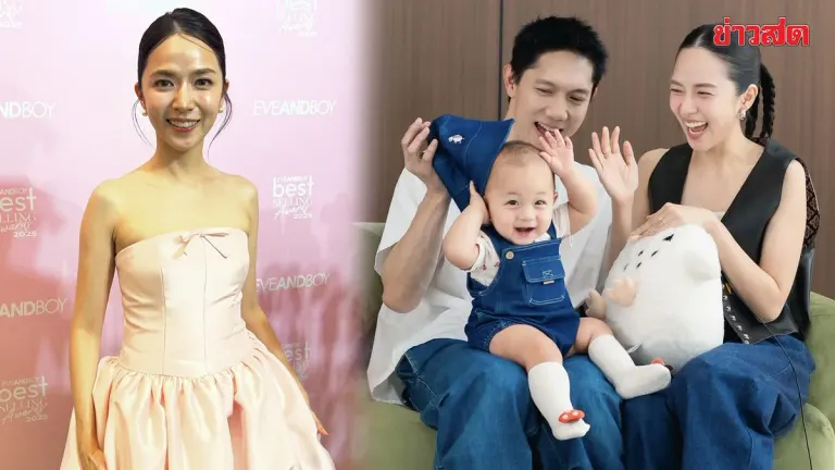 Baitoey Suwapitch Updates on 1-Year-Old Brother Chan's Development: Speaking Well and Daddy's Boy